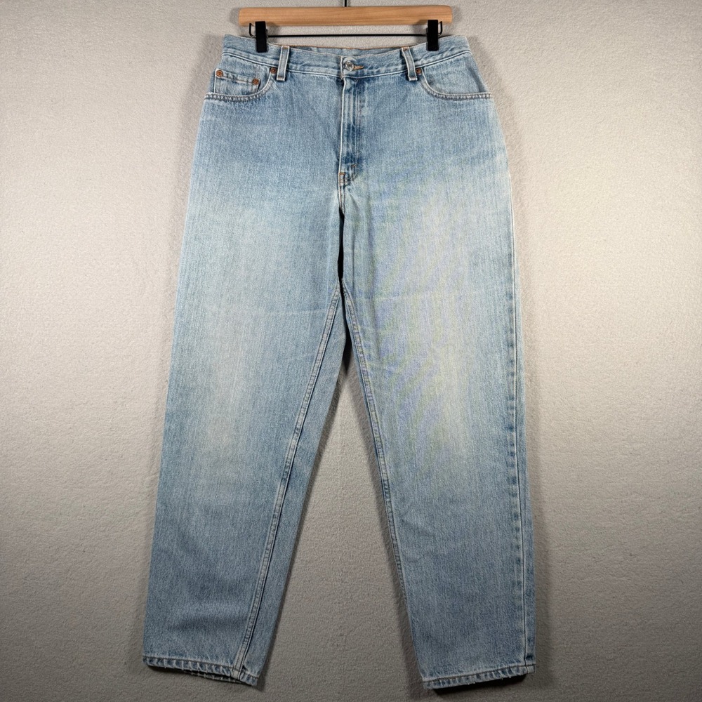 Vintage Levis 550 Relaxed Fit Tapered Leg Light Wash Blue Jeans 14 MIS S 32x29